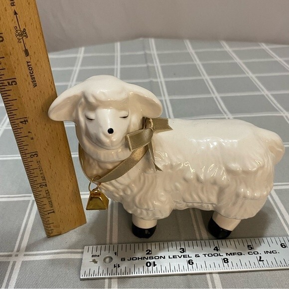 Vintage Lamb Sheep Rare Ceramic Figure Easter Spring Farmhouse Cute Farm Animal - Picture 6 of 7